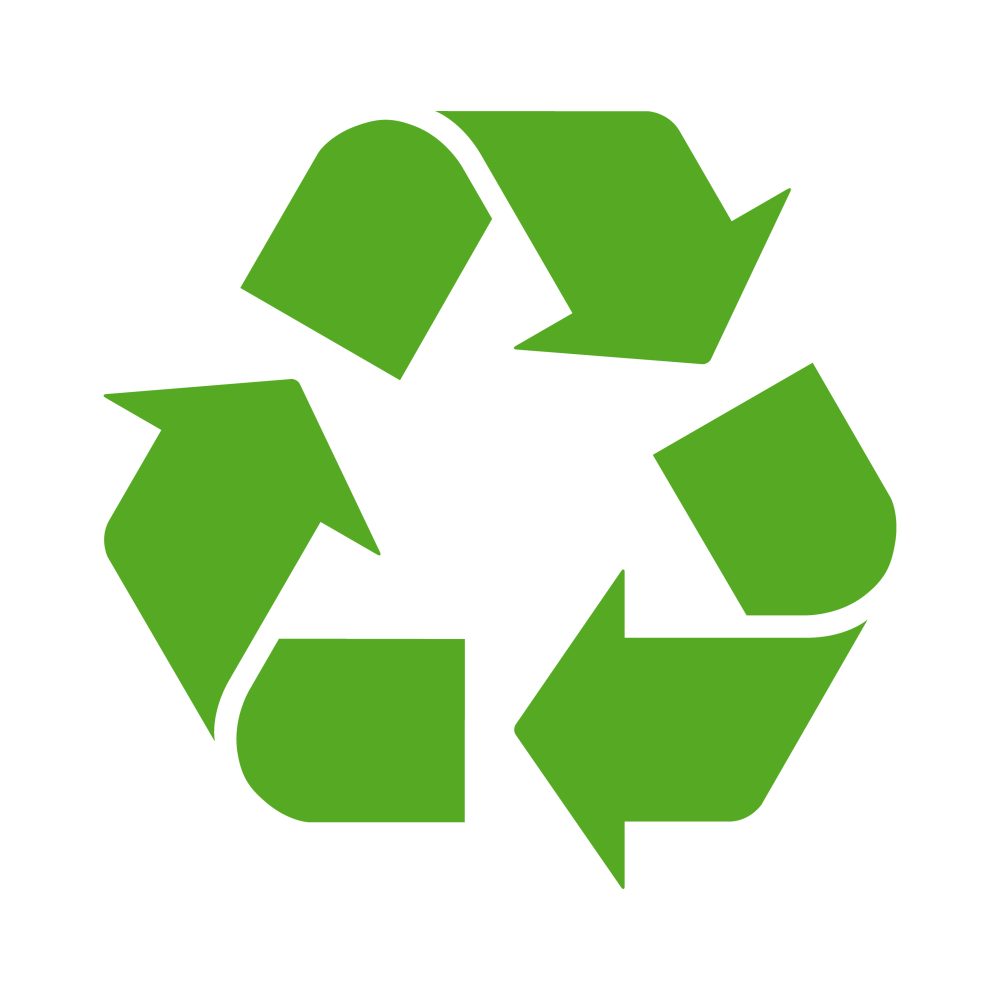 Green Recycle Or Recycling Arrows Flat Icon For Apps And Website